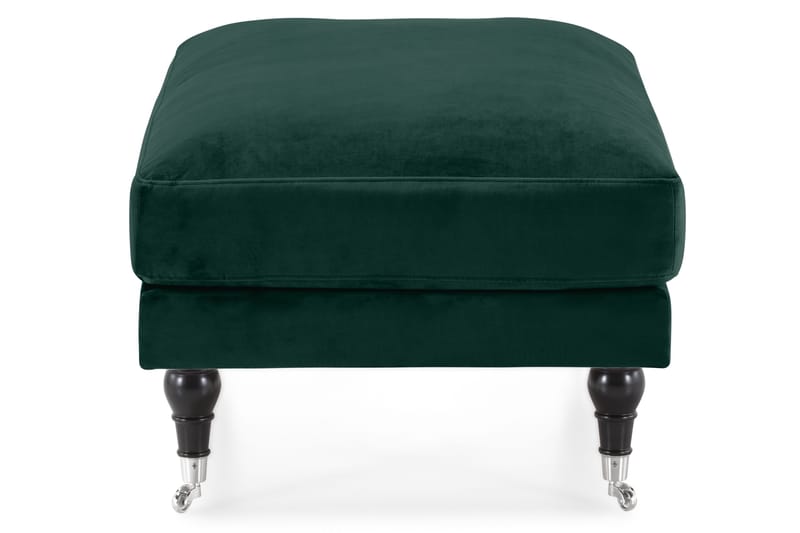 Andrew Fotpall Sammet - Mörkgrön/Krom - Möbler - Stolar & fåtöljer - Pall & puff - Fotpall