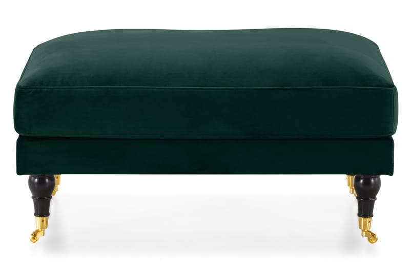 Andrew Fotpall Sammet - Mörkgrön/Mässing - Möbler - Stolar & fåtöljer - Pall & puff - Fotpall