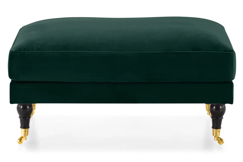 Andrew Fotpall Sammet - Mörkgrön/Mässing - Möbler - Stolar & fåtöljer - Pall & puff - Fotpall
