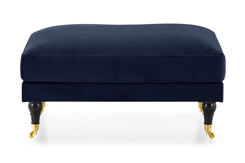 Andrew Fotpall Sammet - Midnattsblå/Mässing - Möbler - Stolar & fåtöljer - Pall & puff - Fotpall