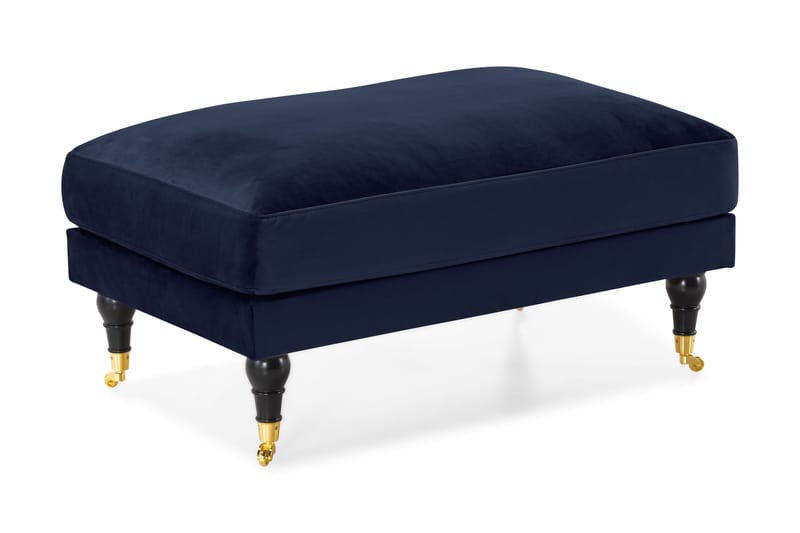 Andrew Fotpall Sammet - Midnattsblå/Mässing - Möbler - Stolar & fåtöljer - Pall & puff - Fotpall