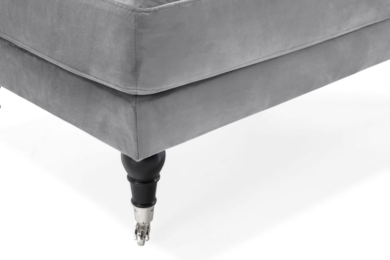 Andrew Fotpall Sammet - Silvergrå/Krom - Möbler - Stolar & fåtöljer - Pall & puff - Fotpall