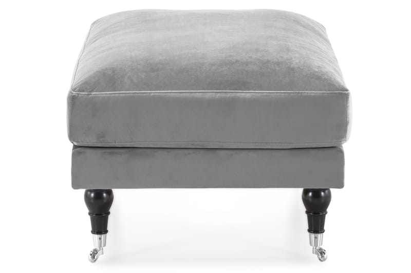 Andrew Fotpall Sammet - Silvergrå/Krom - Möbler - Stolar & fåtöljer - Pall & puff - Fotpall