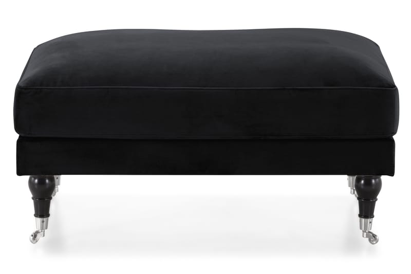 Andrew Fotpall Sammet - Svart/Krom - Möbler - Stolar & fåtöljer - Pall & puff - Fotpall