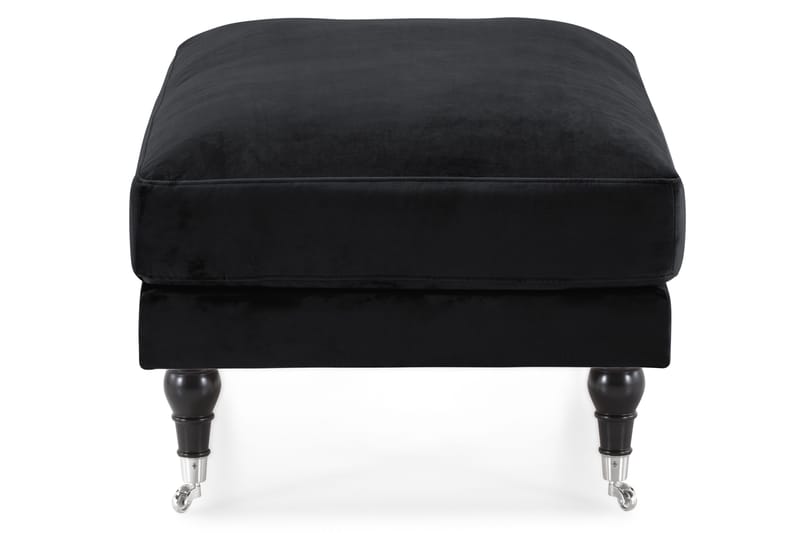 Andrew Fotpall Sammet - Svart/Krom - Möbler - Stolar & fåtöljer - Pall & puff - Fotpall