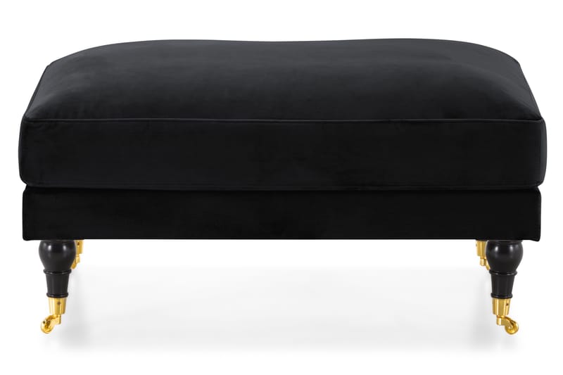 Andrew Fotpall Sammet - Svart/Mässing - Möbler - Stolar & fåtöljer - Pall & puff - Fotpall