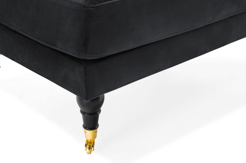 Andrew Fotpall Sammet - Svart/Mässing - Möbler - Stolar & fåtöljer - Pall & puff - Fotpall