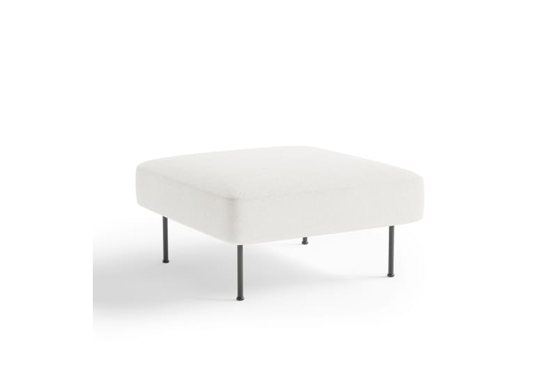 Angele Fotpall 80 cm Kvadratisk - Vit Bouclé - Möbler - Stolar & fåtöljer - Pall & puff - Fotpall