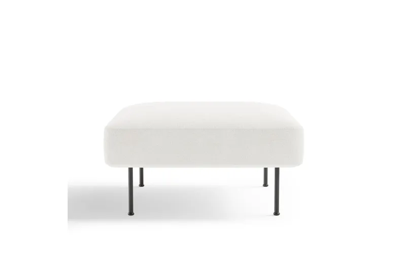 Angele Fotpall 80 cm Kvadratisk - Vit Bouclé - Möbler - Stolar & fåtöljer - Pall & puff - Fotpall