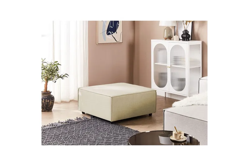 Fotpall Aprica Beige/svart - Beige/svart - Möbler - Stolar & fåtöljer - Pall & puff - Fotpall