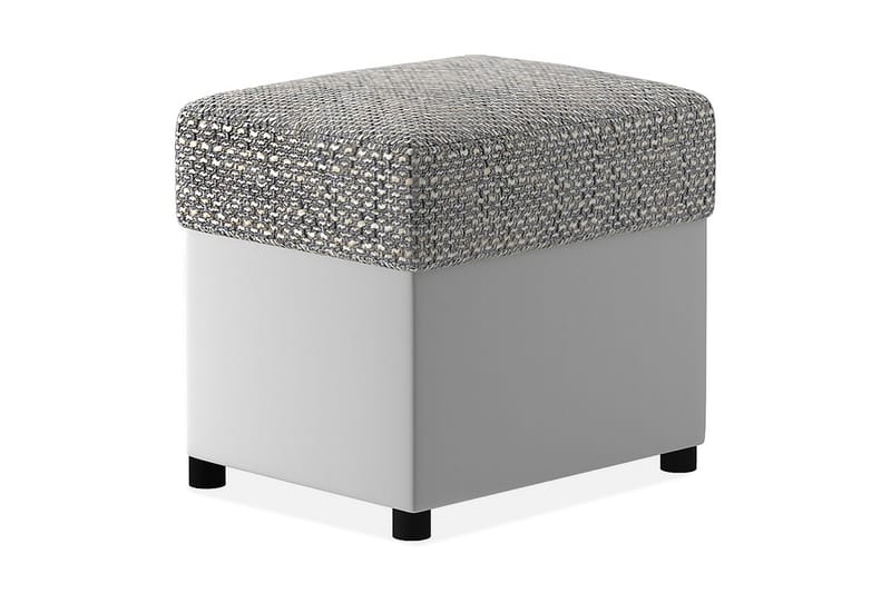 Arabejo Fotpall 45x35 cm, Grå/Vit