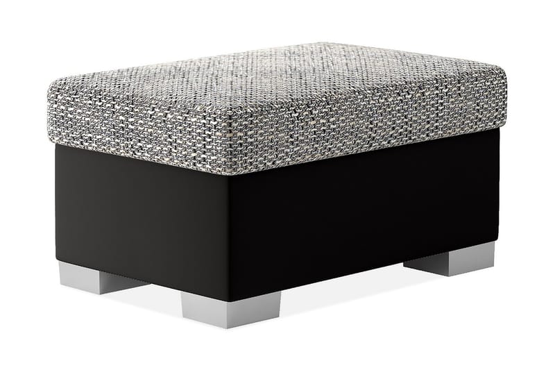 Arabejo Fotpall 55x85 cm, Grå/Svart