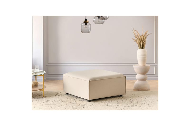 Fotpall Ardal Beige/svart - Beige/svart - Möbler - Stolar & fåtöljer - Pall & puff - Fotpall