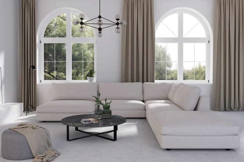 Arken Fotpall - Linnebeige - Möbler - Stolar & fåtöljer - Pall & puff - Fotpall