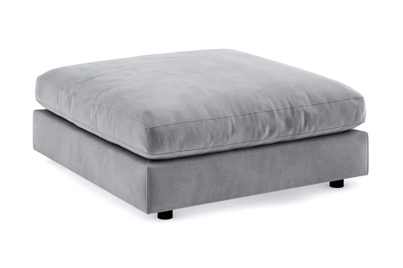 Arken Fotpall Sammet - Ljusgrå - Möbler - Stolar & fåtöljer - Pall & puff - Fotpall