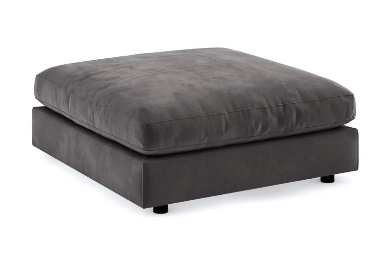Arken Fotpall Sammet - Mörkgrå - Möbler - Stolar & fåtöljer - Pall & puff - Fotpall