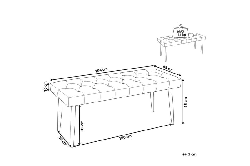 Bänk Essonne - Möbler - Stolar & fåtöljer - Pall & puff - Fotpall - Bäddbar fotpall