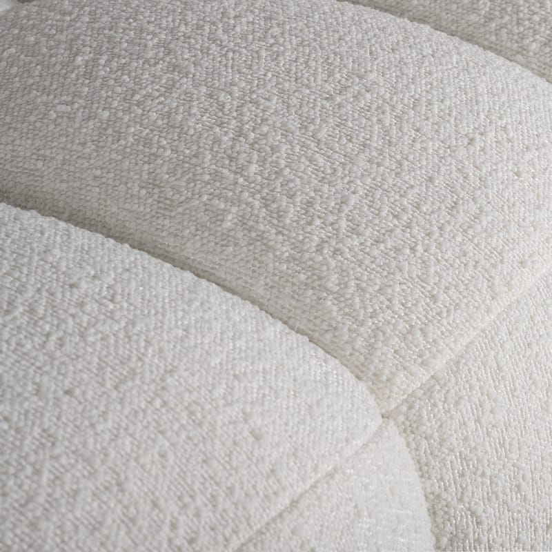 Fotpall Bill Bullig i Bouclé - Beige - Möbler - Stolar & fåtöljer - Pall & puff - Fotpall