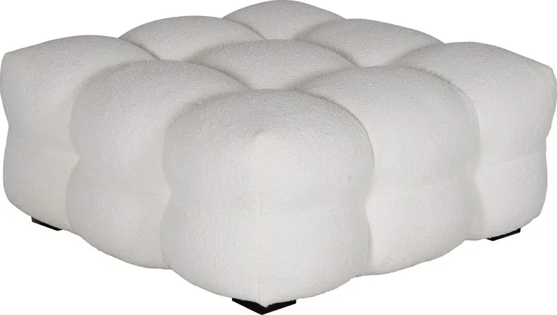 Fotpall Bill Bullig i Bouclé - Beige - Möbler - Stolar & fåtöljer - Pall & puff - Fotpall