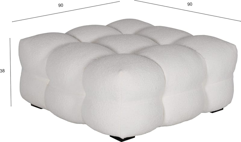 Fotpall Bill Bullig i Bouclé - Beige - Möbler - Stolar & fåtöljer - Pall & puff - Fotpall