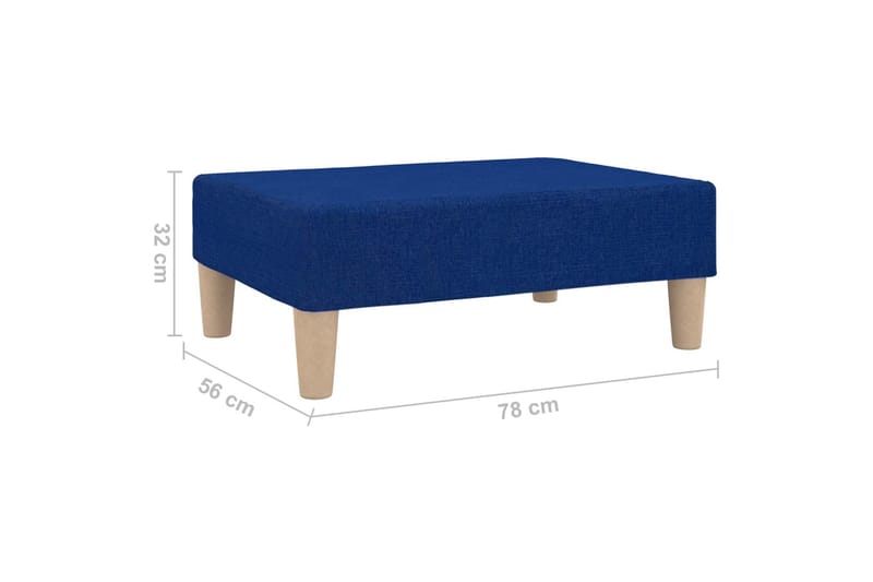 Fotpall blå 78x56x32 cm tyg - Blå - Möbler - Stolar & fåtöljer - Pall & puff - Fotpall