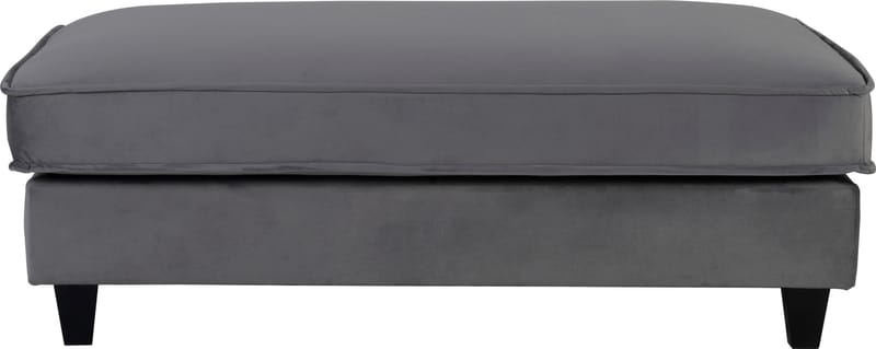 Fotpall Brandy 122x86 cm i Sammet - Mörkgrå - Möbler - Stolar & fåtöljer - Pall & puff - Fotpall