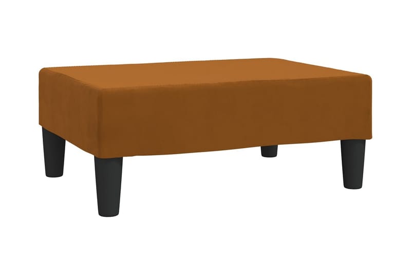 Fotpall brun 78x56x32 cm sammet - Brun - Möbler - Stolar & fåtöljer - Pall & puff - Fotpall