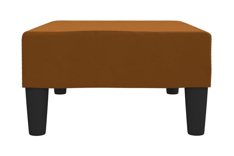 Fotpall brun 78x56x32 cm sammet - Brun - Möbler - Stolar & fåtöljer - Pall & puff - Fotpall