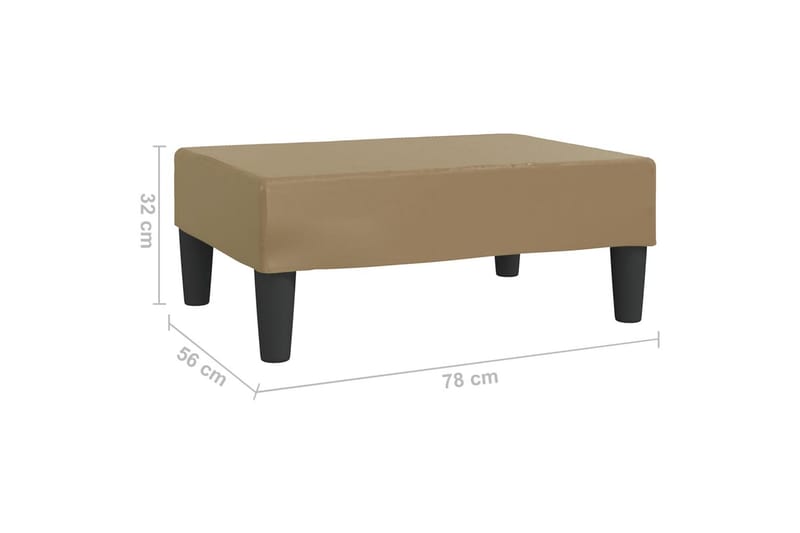 Fotpall cappuccino 78x56x32 cm konstläder - Brun - Möbler - Stolar & fåtöljer - Pall & puff - Fotpall