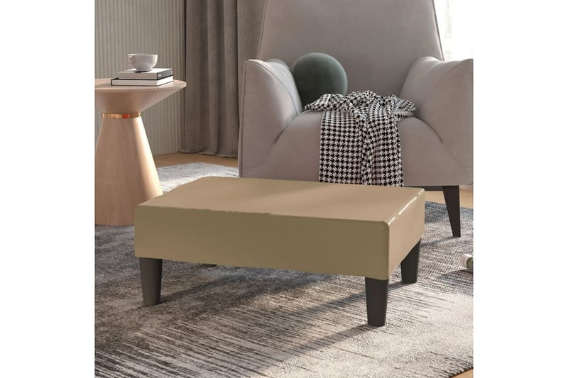 Fotpall cappuccino 78x56x32 cm konstläder - Brun - Möbler - Stolar & fåtöljer - Pall & puff - Fotpall