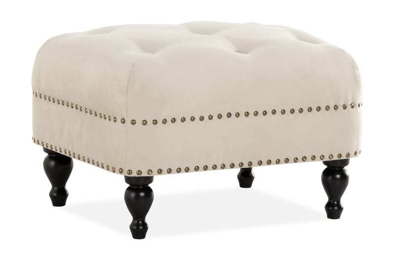 Castelano Fotpall - Beige - Chesterfield fotpall - Fotpall