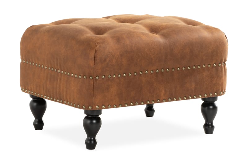 Castelano Fotpall - Beige - Chesterfield fotpall - Fotpall