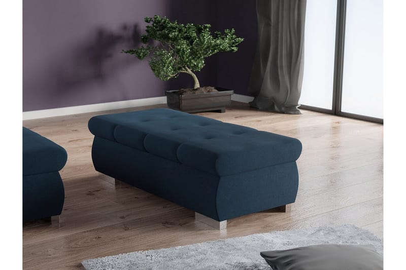 Cerys Fotpall 60 cm - Blå - Möbler - Stolar & fåtöljer - Pall & puff - Fotpall