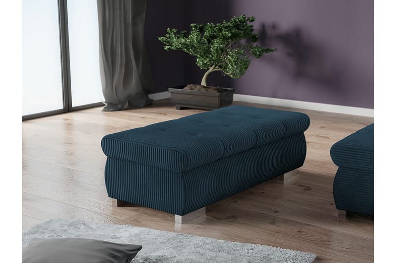 Cerys Fotpall 60 cm - Blå - Möbler - Stolar & fåtöljer - Pall & puff - Fotpall