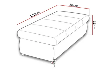 Cerys Fotpall 60 cm - Blå - Möbler - Stolar & fåtöljer - Pall & puff - Fotpall