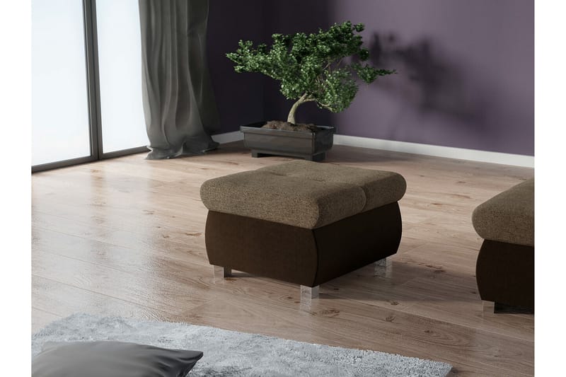 Cerys Fotpall 60 cm - Brun - Möbler - Stolar & fåtöljer - Pall & puff - Fotpall