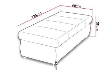Cerys Fotpall 60 cm - Cream - Möbler - Stolar & fåtöljer - Pall & puff - Fotpall