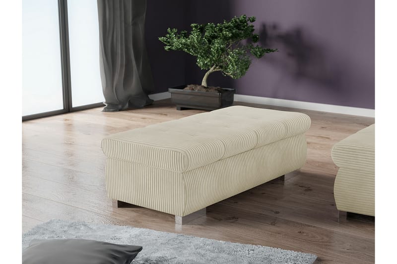 Cerys Fotpall 60 cm - Cream - Möbler - Stolar & fåtöljer - Pall & puff - Fotpall