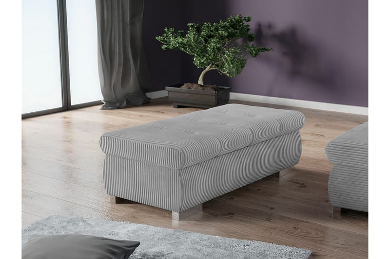 Cerys Fotpall 60 cm - Grå - Möbler - Stolar & fåtöljer - Pall & puff - Fotpall