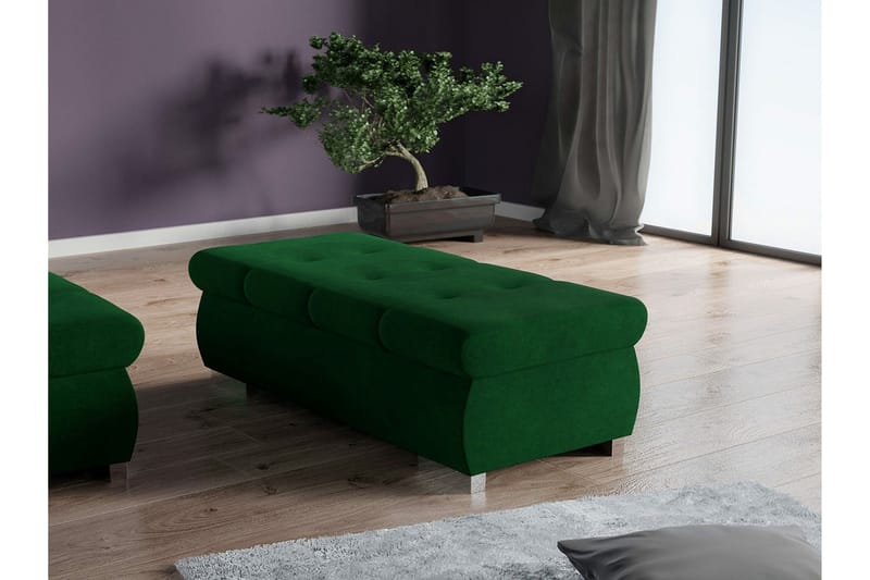 Cerys Fotpall 60 cm - Grön - Möbler - Stolar & fåtöljer - Pall & puff - Fotpall