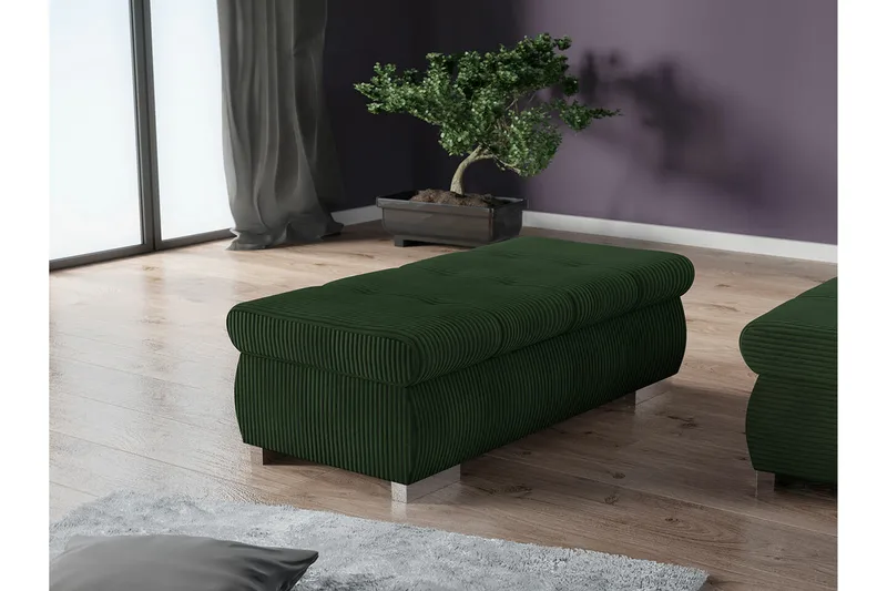 Cerys Fotpall 60 cm - Grön - Möbler - Stolar & fåtöljer - Pall & puff - Fotpall