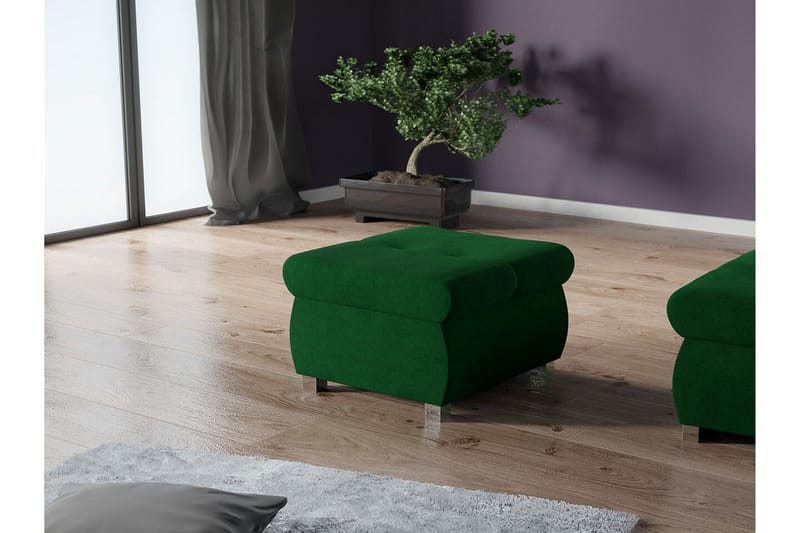 Cerys Fotpall 60 cm - Grön - Möbler - Stolar & fåtöljer - Pall & puff - Fotpall