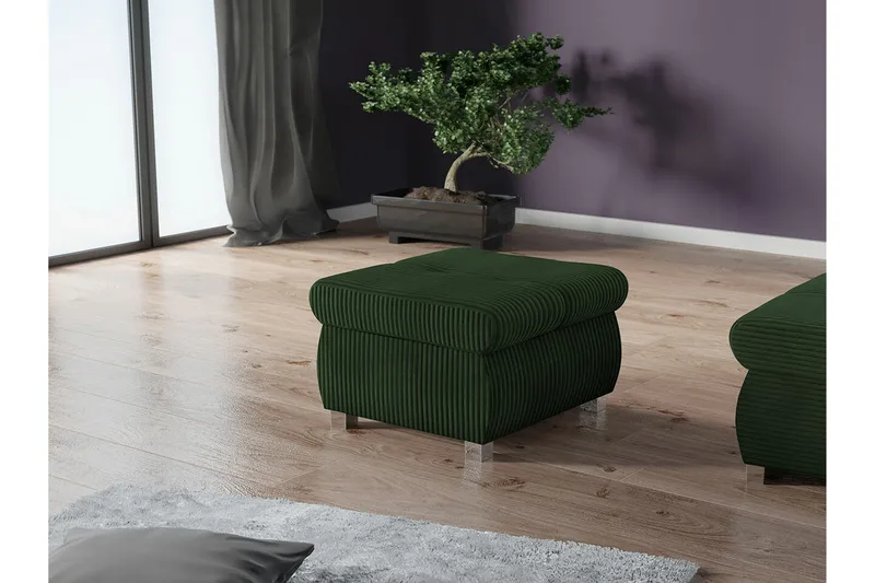 Cerys Fotpall 60 cm - Grön - Möbler - Stolar & fåtöljer - Pall & puff - Fotpall