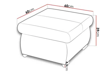 Cerys Fotpall 60 cm - Grön - Möbler - Stolar & fåtöljer - Pall & puff - Fotpall