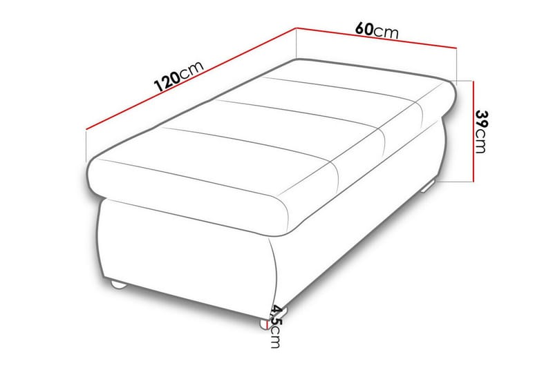Cerys Fotpall 60 cm - Ljusbrun - Möbler - Stolar & fåtöljer - Pall & puff - Fotpall