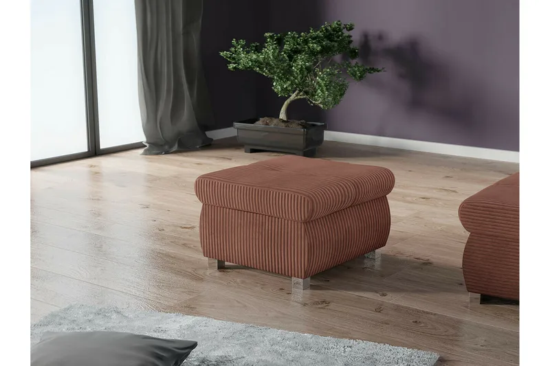 Cerys Fotpall 60 cm - Rosa - Möbler - Stolar & fåtöljer - Pall & puff - Fotpall