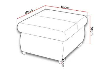 Cerys Fotpall 60 cm - Rosa - Möbler - Stolar & fåtöljer - Pall & puff - Fotpall