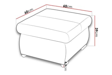 Cerys Fotpall 60 cm - Rosa - Möbler - Stolar & fåtöljer - Pall & puff - Fotpall