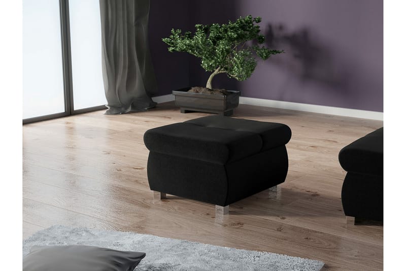Cerys Fotpall 60 cm - Svart - Möbler - Stolar & fåtöljer - Pall & puff - Fotpall
