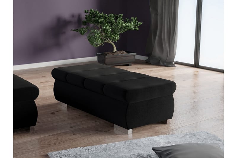 Cerys Fotpall 60 cm - Svart - Möbler - Stolar & fåtöljer - Pall & puff - Fotpall
